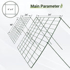 Cucumber Trellis for Garden - 4 Pack, 48" L x 24" W Garden Trellis for Climbing Plants Outdoor with Support Structures, A Frame Trellis for Climbing Vegetables Peas, Vine, Bean