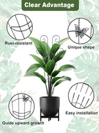 Metal Butterfly Trellis for Climbing Plants Indoor, 4 Pack 30 Inch Taller Garden Trellis for Potted Plants, Monstera Plant Support Stakes for Ivy Pothos Hoya Flower Outdoor (Black)