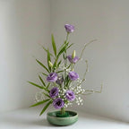 Wazakura Ikebana Kenzan Round, Japanese Floral Arranging Frog Holder, Made in Japan - Green 63mm