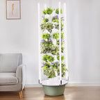 Hydroponic Growing System, Hydroponic Tower, Hydroponic Germination Kit, Indoor Vertical Tower System Kit for Green Vegetables and Fruits, for Herbs, Fruits and Vegetables,9 Layer