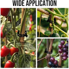 Plant Support Clips Plastic Tomato Clips Plant Clips for Climbing Plants Clear Grape Tomato Vine Trellis Clips for Garden Vegetables Plants Flower Grow Fixing (200, Black)