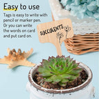 Whaline 30Pcs Wood Plant Labels with A Marker Pen, T-Type Wooden Plant Marker Garden Sign Tags Garden Markers for Seed Potted Herbs Flowers Vegetables, 2.4 x 3.9 Inch