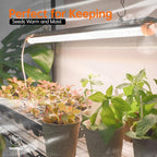 Bstrip Indoor Greenhouse with Grow Light, 23.5"x13.8"x59" Portable Metal Greenhouse Shelves with T8 2FT Full Spectrum Grow Light & Timer, Adjustable Plant Stand for Indoor Plant, Spring Seed Starting