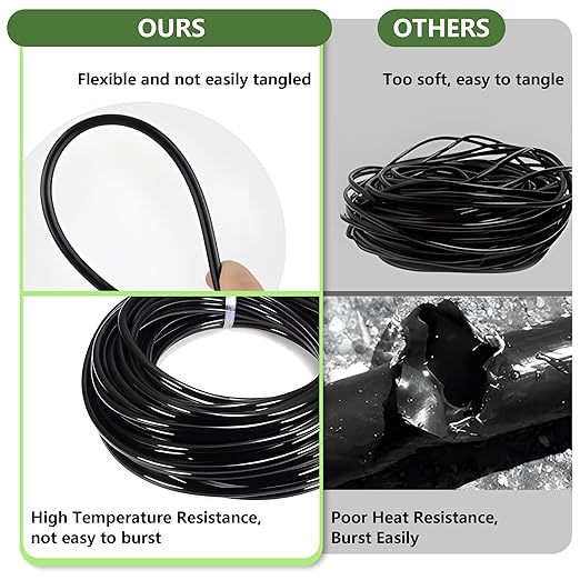 230FT Automatic Watering System for Outdoor Plants, Quick-Connect Garden Drip Irrigation Kits with 1/2" & 1/4", Adjustable Nozzles & Sprinklers for Greenhouse, Raised Bed, Lawn, Potted Plants
