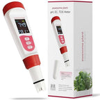 4-in-1 pH Meter TDS EC Meter for Hydroponics Growing System, Digital Water pH Tester for Hydroponic Nutrient Plant Food Solution, DWC Setup and Indoor Garden, Compatible with Aerogarden
