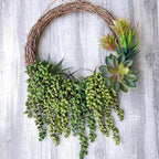 4 pcs Artificial Hanging Succulents Faux Burro's Tail Picks Trailing String of Pearls Succulent Fake Greenery Sprays 13.4" L for Basket Planter Centerpiece Floral Arrangement Indoor Outdoor Decor