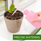 XXXFLOWER 2Pcs Watering Can,Small Squeeze Bottles for Liquids,Succulent Watering Bottle with Bend Mouth,250 ML Water Spray Bottle for Plants Flowers(Pink)