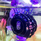 Aquarium Plant Holder with Suction Cups - Hanging Planter for Aquatic Plants, Fish Tank Decoration & Cultivation Tool (Black)