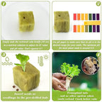 Halatool 1 Inch Rockwool Cubes Garden Rock Wool Stonewool Grow Cubes Starter Plugs for Hydroponics Soilless Cultivation Clone Plants Germination Start (6 Sheets, 300 Plugs in Total)