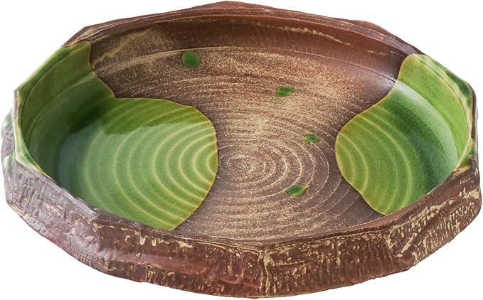 Wazakura Minoyaki Series Round Ikebana Flower Vase Made in Japan, Arrangement Pottery Supplies - Lily Pad