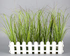 Artificial Plants Fake Wheat Grass Tall Shrubs, Faux Greenery Plastic Leaves Plant Indoor Green Decoration Home Garden Christmas Party Table Centerpieces Hotel Hall DIY Decor - Tail End Red 16 Bundles