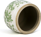 Dosayes Large Ceramic Pot for Planters, Ice Crack Glazed Flower Pot with Drainage Holes,5.91inch Vintage Planters for Indoor and Outdoor(Green)