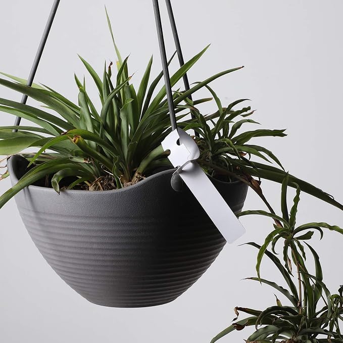 KINJOEK 1200 PCS White Plant Labels Tags, Plastic Adjustable Wrap Around Waterproof Hanging Garden Tree Name Tags, 2x20cm Strip Plant Tag for Identifying Various Outdoor Nursery Plants Flowers