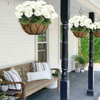 CITYES 3 Pcs Artificial Geraniums Flowers Silk Geraniums for Outdoors UV Resistant White Artificial Geranium Bush Faux Flowers Plant for Planter Garden Home Decor Indoor Patio Vase Table Centerpiece