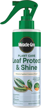Miracle-Gro Indoor Potting Mix (6 qt.) and Plant Food (8 fl. oz.) for All Plant and Plant Care Leaf Protect & Shine (8 fl. oz.) - Bundle for Growing, Fertilizing, Protecting and Cleaning Houseplants