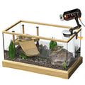 Okkbi Turtle Aquarium Kit Series - New - Aquatic Turtle Tank with Filter and Light + Basking Platform, Perfect Starter Kit for Baby & Juvenile Turtles