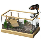 Okkbi Turtle Aquarium Kit Series - New - Aquatic Turtle Tank with Filter and Light + Basking Platform, Perfect Starter Kit for Baby & Juvenile Turtles