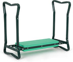 Backyard Expressions Garden Kneeler & Seat – 2-in-1 Garden Stool and Kneeler, Foldable Gardening Bench with Cushioned Pad for Weeding, Planting & Yard Work