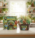 Toys by Biosphere Terrarium Starter Kit with Complete Supplies to Create Your Own Jungle! Indoor Plants for Home Displays and Gardens (Tropical Rainforest Jungle)