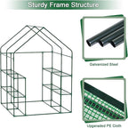 Outdoor Greenhouse with Screen Door,Outside Heavy Duty Walk in Green House for Garden Plants UV Protection Thermostatic Waterproof (Green, 78x56x56 Inch)
