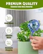 Iridescent Self Watering Globes, Glass Rainbow Plant Watering Globes, Self Watering Planter Insert, Automatic Plant Waterer Indoor (Large-6 Pcs Multi-Color)