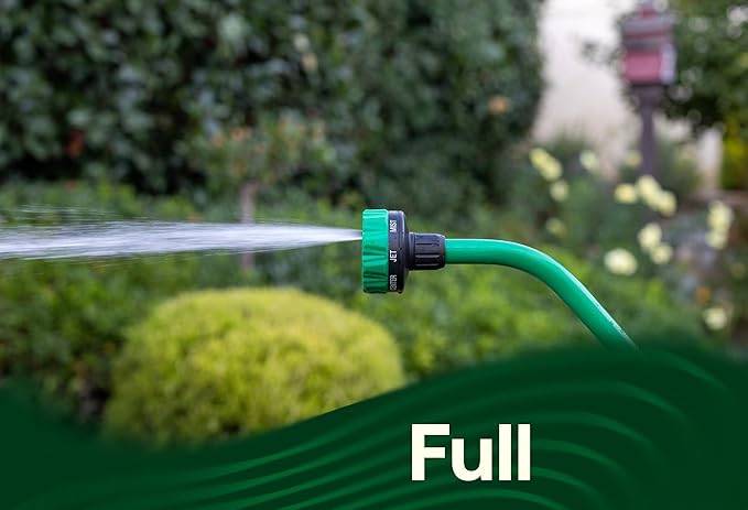 Rain Bird TCNZL8PWAND16 16" Watering Wand Garden Hose Nozzle, Thumb Control, Carbon Fiber Texture, 8-Pattern