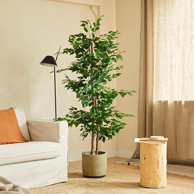 BLAINE | Ficus 39in | Decorative Artificial Plants | Large Artificial Plant | Artificial Plants for Indoor/Outdoor use | Realistic Decorative Artificial Plant for Home