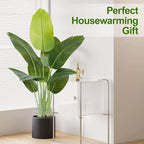 Lifelike Bird of Paradise Artificial Plant 4ft Faux Banana Leaf Tree with 9 Trunks for Home Decor - Perfect Indoor Silk Floor Plant for Living Room, Office, and Bedroom Ambiance Enhancement