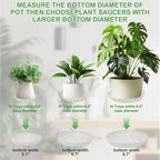 12 Packs Wave Plant Saucer - Plastic Flower Pot Drip Trays/Durable Heavy Duty White Planter Water Tray for Indoor and Outdoor Garden(6/8/10 inch)