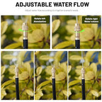 Thiswing 360° Adjustable Drip Irrigation System - 20 FT Garden Watering System with 5 Nozzles, Raised Bed Sprinkler System, Garden Mister for Yard, Lawn, Plants, 5/16" Tubing