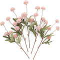 Floroom 5pcs Shabby Blush Faux Silk Mums Artificial Flowers, Bulk Fake Small Mini Chrysanthemums with Stems for DIY Wedding Centerpieces Floral Arrangements Vase Fillers Home Decorations