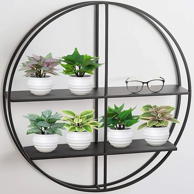 Artificial Potted Plants Set of 6, Bathroom Decor 3.94" Mini Fake Plants in Plastic Pots - Realistic Fake Greenery for Home, Office, Desk, Bathroom & Kitchen Decor,Small Plants Gift Set