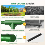 Cucumber Trellis for Raised Bed, U-Shape Garden Arch Metal Support for Climbing Plants, Metal Arch Plant Support Vegetables Trellis, Plant Support for Vine Outdoor (Green, 47*30*47inch(L*W*H))