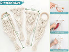 Melphoe 4 Pack Air Plants Holders Stand Air Fern Macrame Plant Hanger Indoor Hanging Planter Basket for Tillandsias Display, Boho Home Decoration Gift Idea
