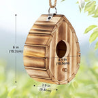 Hummingbird House,Wooden Birdhouse for Outside,Hanging Small Bird Houses,Wild Bird Nesting Box Outdoor Bird House for Bluebird,Finch,Cardinals