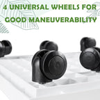 19.7 Inch Square Rolling Plant Caddy Saucer with Wheels, Heavy Duty Wheeled Planter Stand for Potted Plant, Coaster Roller Base Tray with Casters, Flower Pot Dolly Holder for Indoor Outdoor
