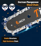 Tietoc Mini Chainsaw 6 Inch Cordless, Portable Electric Chain Saw Small Handheld Battery Powered Super Saws