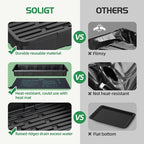 SOLIGT Extra Thick Heavy Duty 10 Pack 1020 Seed Starting Trays - Microgreens Growing Trays Seedling Plant Germination Starter Tray Transplant Fodder Flats, No Holes, No Leakage, Reusable…