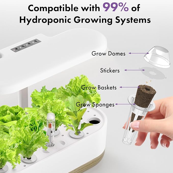 LYKOCLEAN Salad Romaine Lettuce Pods for AeroGarden, Ahopegarden, iDOO Hydroponics Growing System, 350 Seeds+ Including American Fast Lettuce, Paris Island Cos Lettuce, Buttercrunch Lettuce(7-Pods)