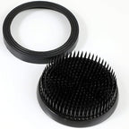 Wazakura Ikebana Kenzan Flower Pin Frog, Made in Japan, Floral Arranging Tool, Round - 80mm(3.15") Black