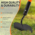Nohovu Garden Hoe Tool, 58 Inches Hoe Garden Tool with Fiberglass Long Handle, Heavy Duty Garden Hoe for Weeding