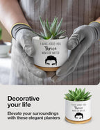 I Have Asked You Thrice Now for Water Ceramic Succulent Planter Pot, Funny Plants Pots Schitts Merchandise Gifts, for Women Mom Grandma Plant Lovers Gifts - 3.5 inch(Plant Not Included)