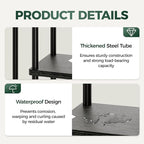 Bamworld Small Plant Stand Indoor 4 Tier Metal Plant Shelf for Multiple Plants Corner Flower Stand for Patio Garden Balcony Living Room Bedroom Dark brown