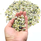 Rocks for Plants. Green Jade Decorative Polished Pebbles. 1/5 Inch – 2 lbs for Garden, Vase fillers, Crafting, Succulents, pots, Plants (Mini (0.2 Inch), Green Jade - Polished, 2)