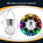 GIGALUMI Solar Lights Outdoor Waterproof, 8 Pack Solar Hanging Lights Garden Decor, Gifts for Women, Solar Outdoor Lantern Waterproof Cracked Glass for Yard, Fence, Tree(Color Changing)