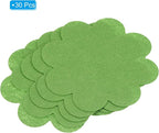 PATIKIL 5 Inch Plant Pot Hole Pad, 30 Pack Non-Woven Fabric Flower Shape Bonsai Bottom Soil Mat, Green