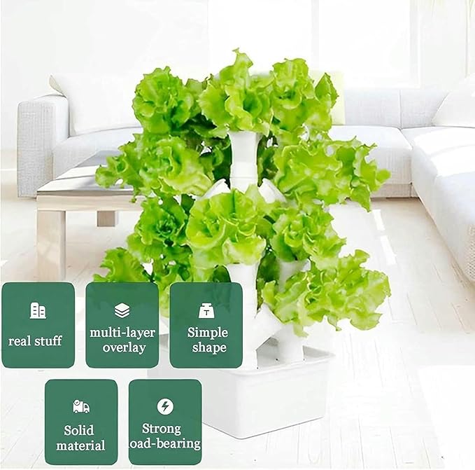FLTRGO Indoor Hydroponic Growing System, Freestanding Planting Tower Set,Plant Vertical Hydroponics, Hydroponic Planter, for Herb Vegetable
