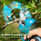 SEESII Cordless Pole Chainsaw, Hedge Trimmer, Pruning Shears, 4000mAh Battery Powered Extendable Garden Tool Kit for Outdoor Use, Electric Long Reach Saw, Hedge and Grass Trimmer, Pruner for Yard Care
