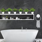Yoratee 6 Pot Small Fake Plant Flowerpot Artificial Plastic Eucalyptus Plant Wheat Grass Shrub Plant Indoor Desk Coffee Table Bathroom Bedroom Home Decoration (6)