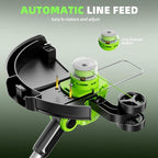 21V Weed Wacker Cordless & Lawn Edger, 9000RPM Electric Weed Eater with 2x2.0Ah Battery, 12" Auto Line Feed String Trimmer with 8 Pcs Spools, Lightweight Edger Lawn Tool for Yard, Green